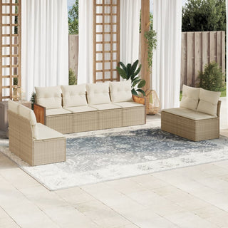 8-Delige Loungeset Met Kussens Poly Rattan