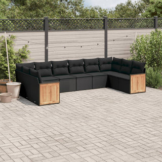 10-Delige Loungeset Met Kussens Poly Rattan